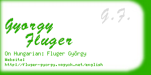 gyorgy fluger business card